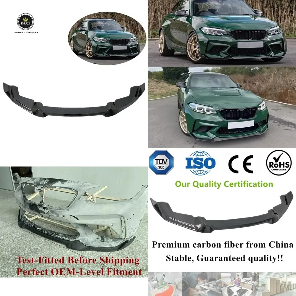 

M2C F87 CS Style Carbon Fiber Front Bumper Lip Splitter Spoiler Fit for M2C F87 2 Series 19-20
