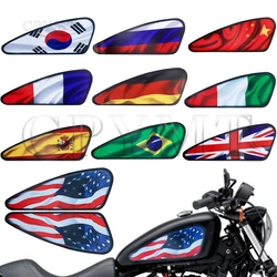 Nation Flag Emblem Stickers Motorcycle Fuel Tank Decal fit for Harley Sportster XL 883 1200 Softail Dyna Bobber