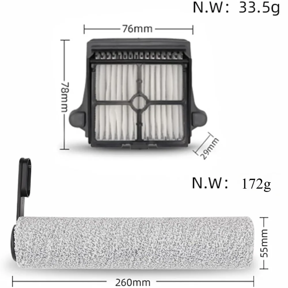 Para Tineco Floor ONES6/S7 Pro Extreme Pro inalámbrico aspiradora en seco y húmedo piezas de recambio cepillo rodillo filtro Hepa