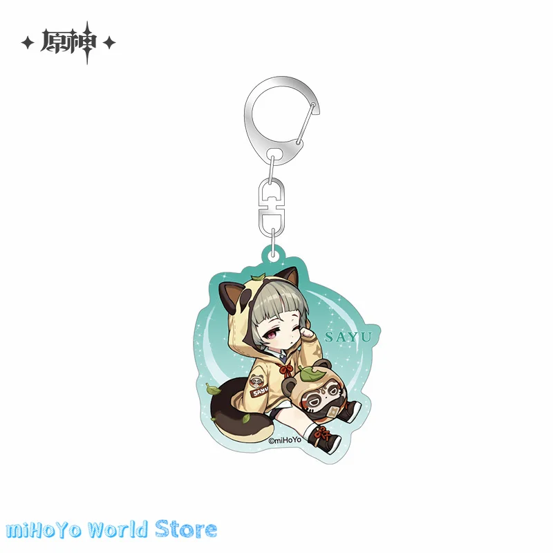 MiHoYo Official Genuine Genshin Impact Authentic Theme Series Yae Miko Badge Sayu Keychain Pendant Kazuha Ayato Birthday Gifts