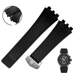 brand-new Silicone Watch band For TAG HEUER Carrera Series watch Strap for Men's Concave Convex Interface Watchband Bracelet