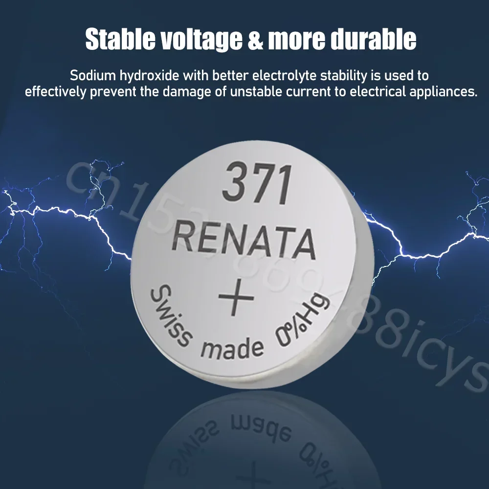 1-10PCS New Renata 371 SR920SW AG6 LR920 LR69 920 1.55V Silver Oxide Watch Battery For Toy Remote Swiss Made Button Coin Cell