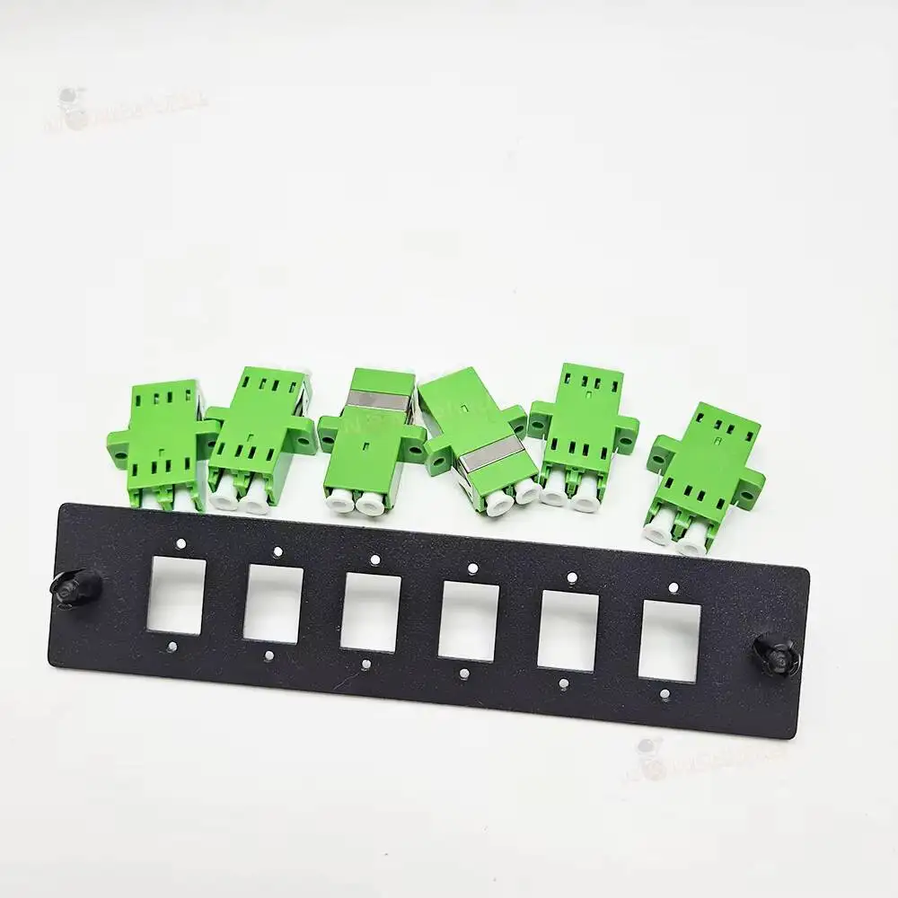 Single Mode Panel, Fiber Optics Patch Panel 1U With 6F 8F SC LC Duplex Adapter Fiber Optics Patch Panel 5pcs