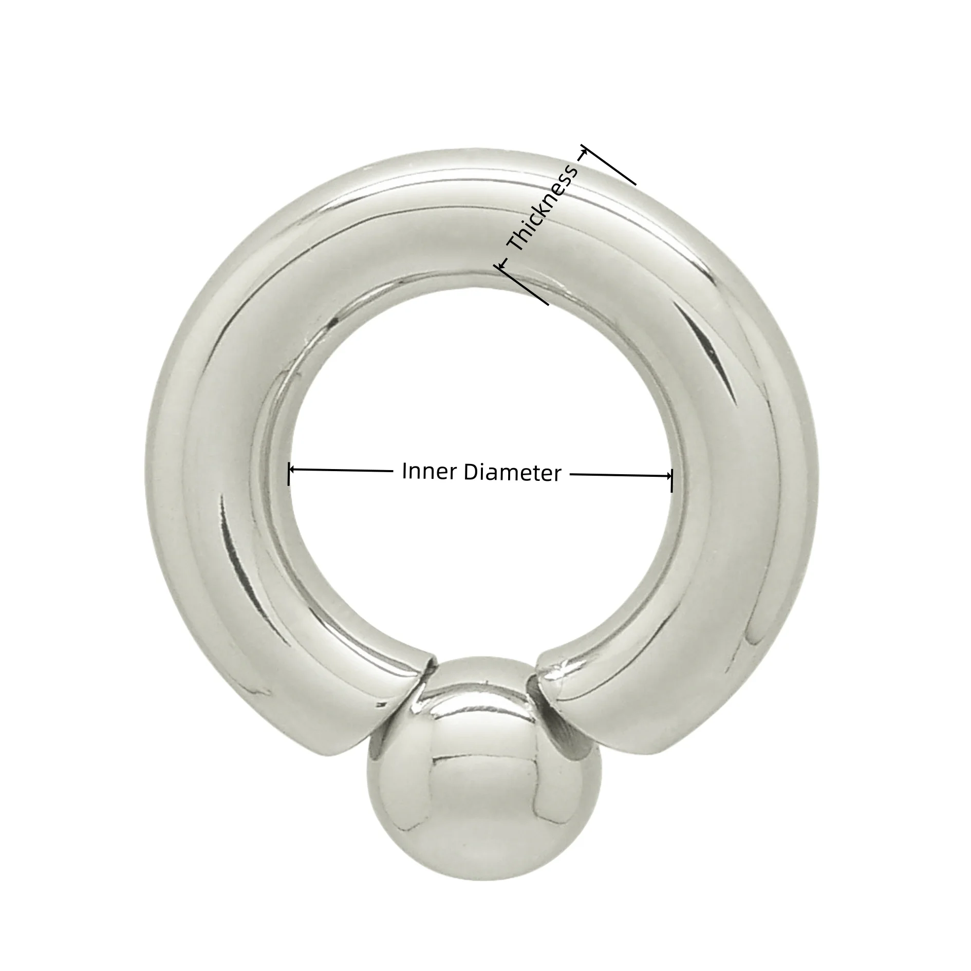 Stainless steel piercing ring body jewelry nipple genital large gauge piercing ring