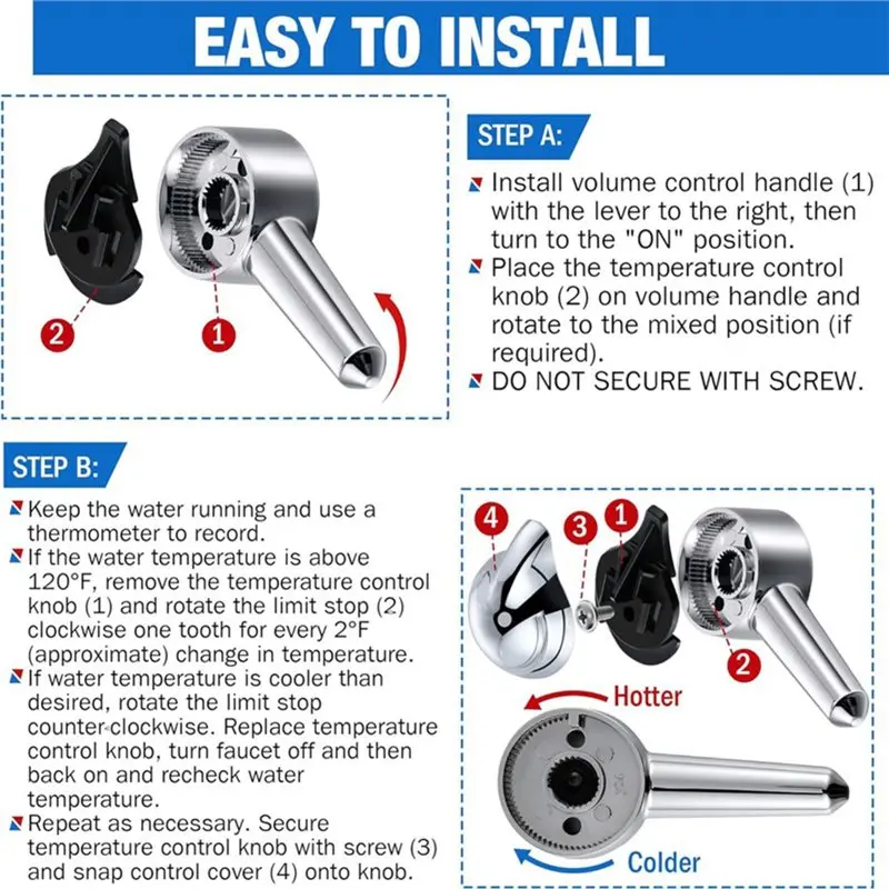 【HOUSEHOLD GOODS】For 10424 Compatible Lever Handle Replacement Single Kit For Delta Series 1700 Monitor Tub And Shower Faucet