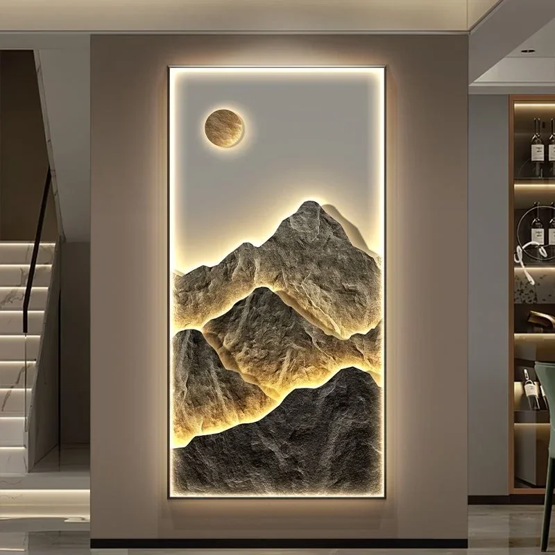 Home Decoration Modern Mountain Interior Painting LED Wall Hanging Lamp Living Room Lights Kitchen Porch Aisle Dining Room