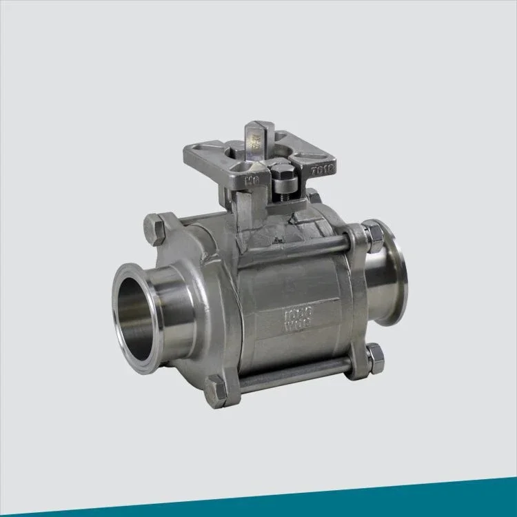 Three-piece clamp ball valve ISO5211 high platform all-inclusive fast-loading non-retention Teflon anti-corrosion