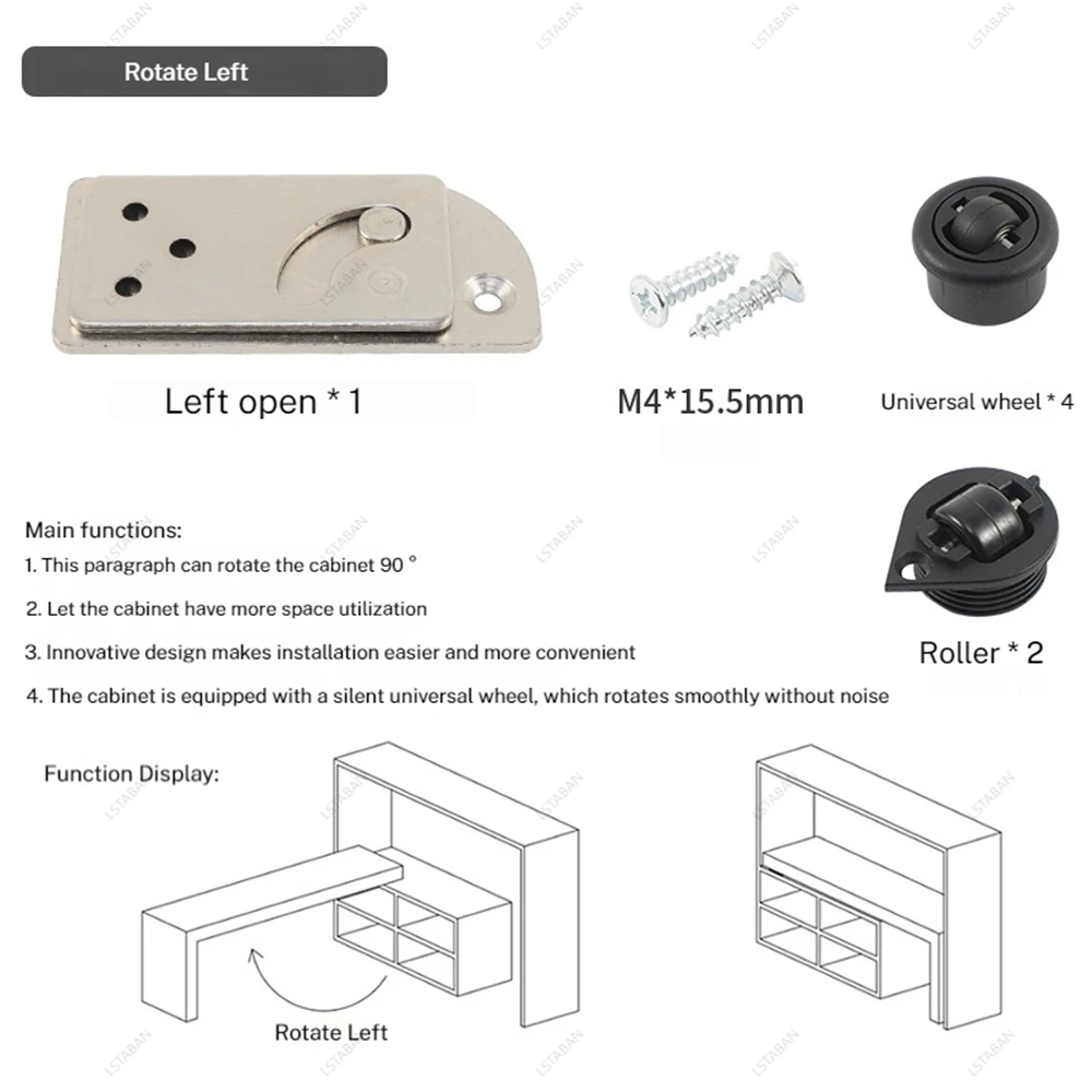 Left Or Right Opening Rotary Table Hardware 90 Degree Rotation Folding Rotary Table Desk Folding Rotary Table Desk Hinge