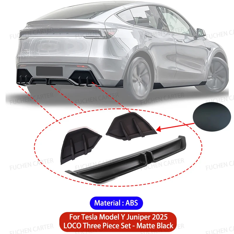 3PCS Matte black