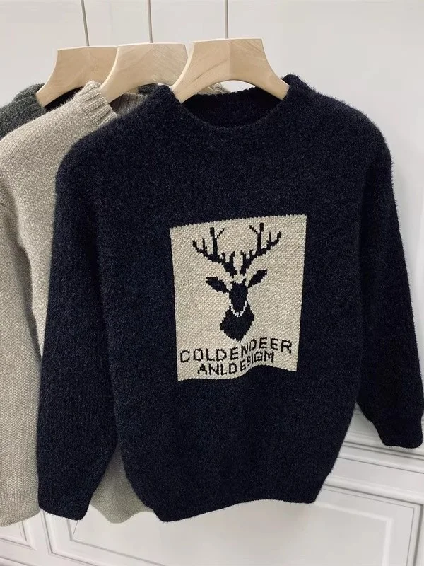 

Мужской вязаный свитер Damao с высоким воротником, ретро-стиль, универсальный, с длинными рукавами, повседневный, модный, осенне-весенний, новинка