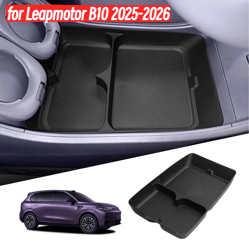 

for Leapmotor B10 2025-2026 Center Console Lower Layer Storage Box Organizer Tidying Interior Accessories Car Storage Box