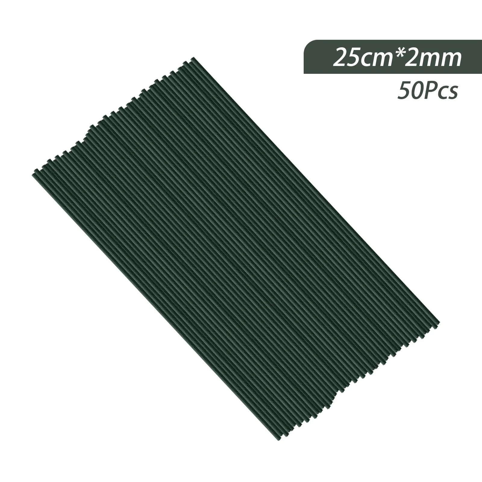 50 Stuks 15/20/25/30/40 Cm Kunstmatige Groene Bloemstelen Diy Bloemen Materiaal Handgemaakte Draad Stem Accessoires voor Bruiloft Home Decor