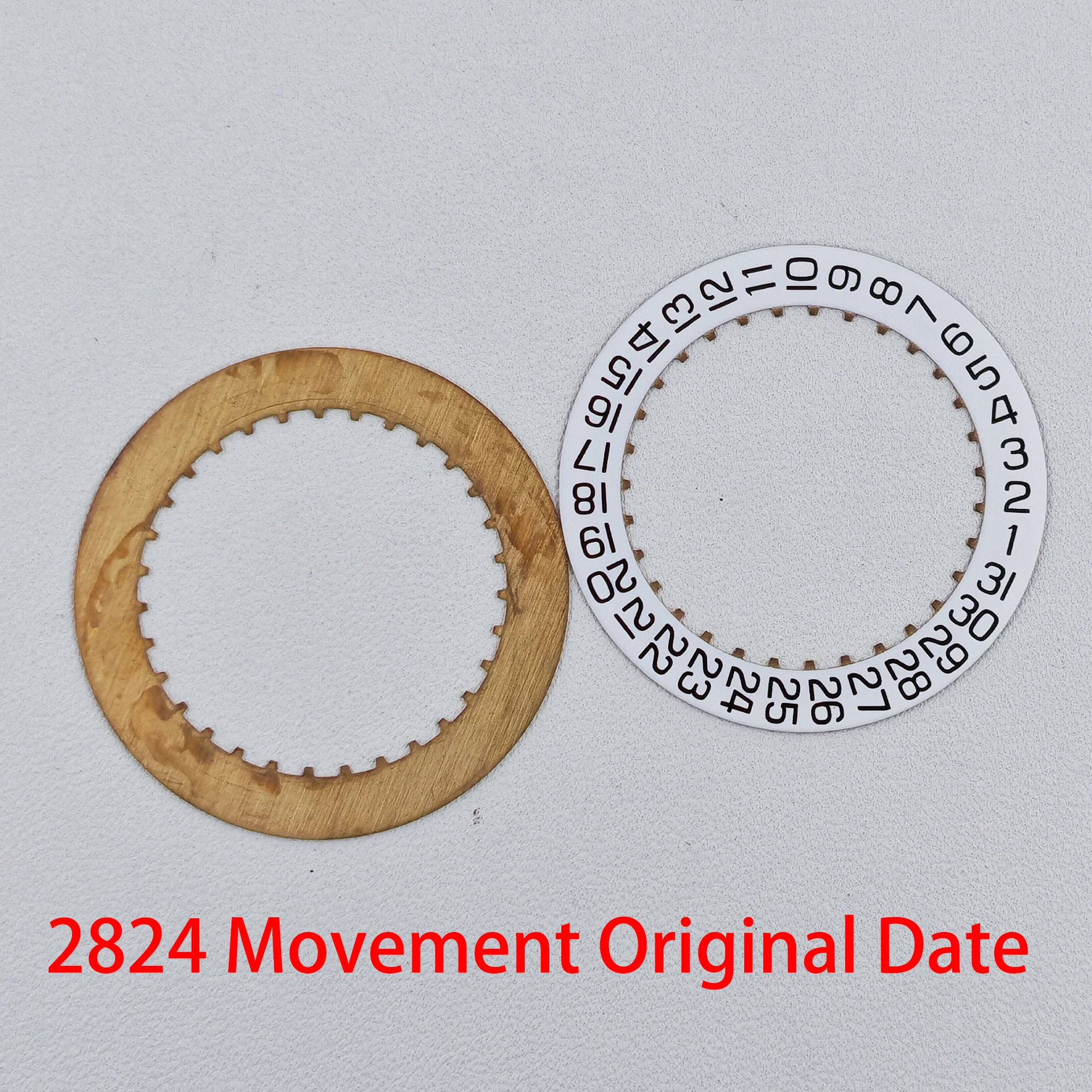 2824 Movement Original Mod Datewheel Disc Parts Wite Date Disc Date at 3H Watch Modification Replace Parts