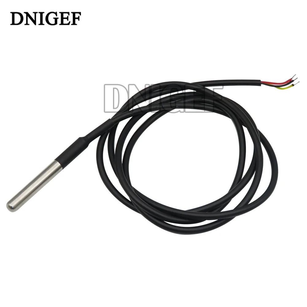 DNIGEF 1PCS DS1820 Stainless Steel Package Waterproof DS18B20 Temperature Probe 18B20 Temperature Sensor Module For Arduino