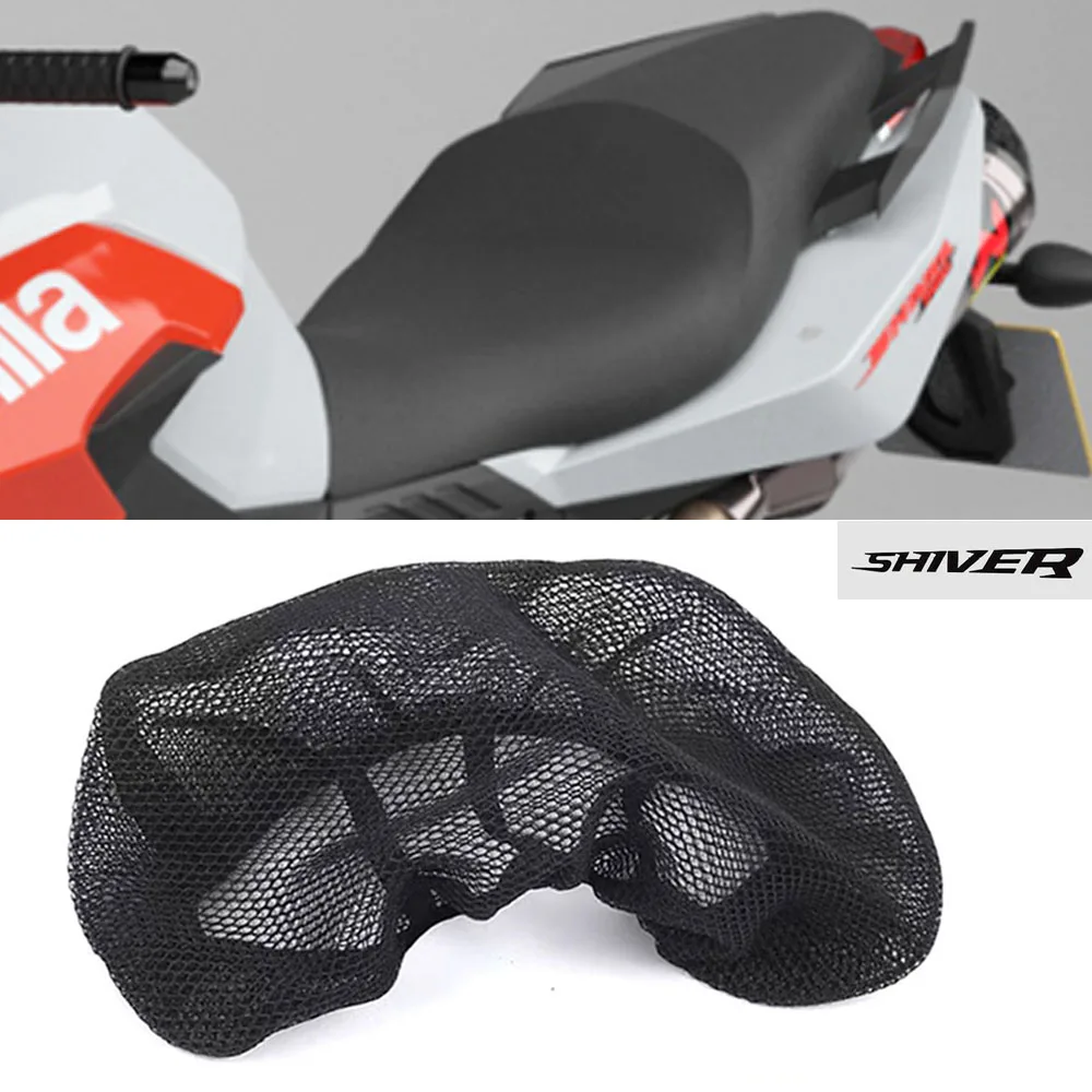 Motorcycle Seat Cushion Cover For Aprilia Shiver 750 SL750 SL 750 3D Waterproof Breathable Anti-Slip 3D Mesh Fabric Seat Cover