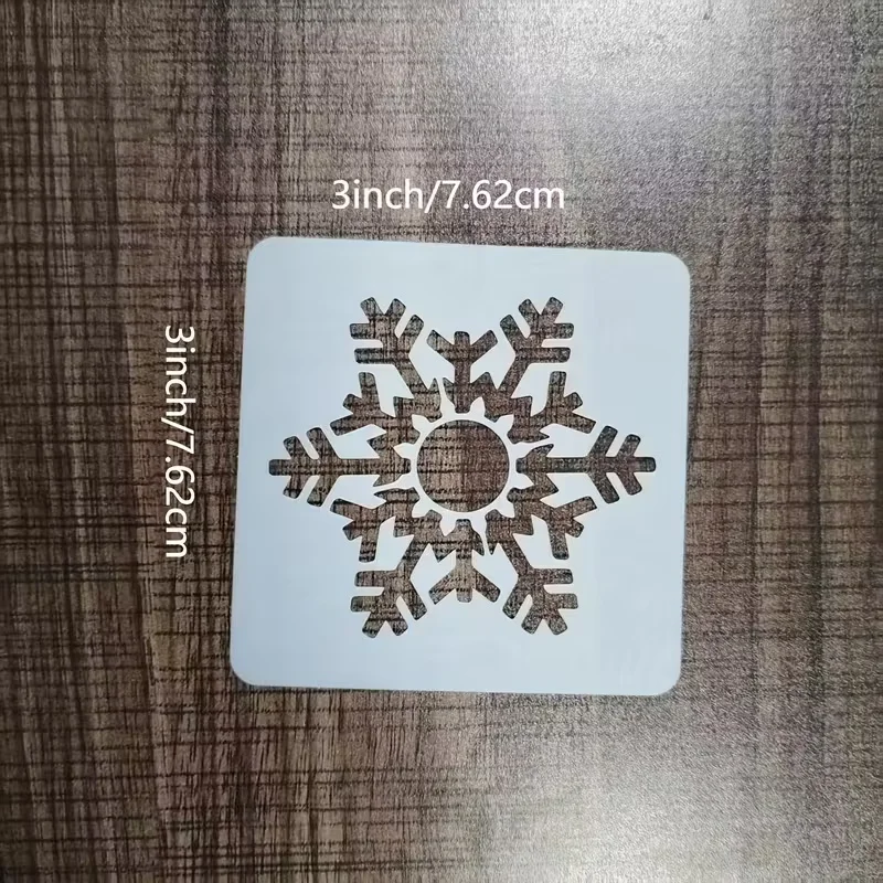 24PCS 3×3inch Christmas Painting Stencils Set Santa Snowflake Reindeer Letter Pattern Templates for DIY Craft Wall Canvas Decora