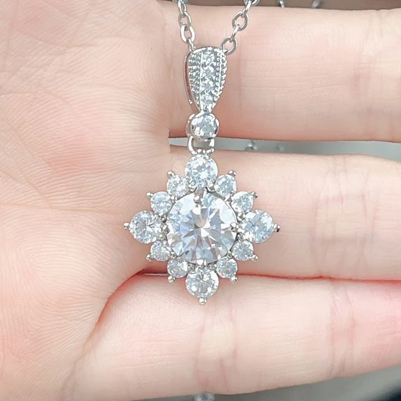 

Женское модное ожерелье GL 6,5 мм в стиле Ins с бриллиантовой огранкой, ожерелье из муассанита D VVS1, изящное украшение, идеальный подарок