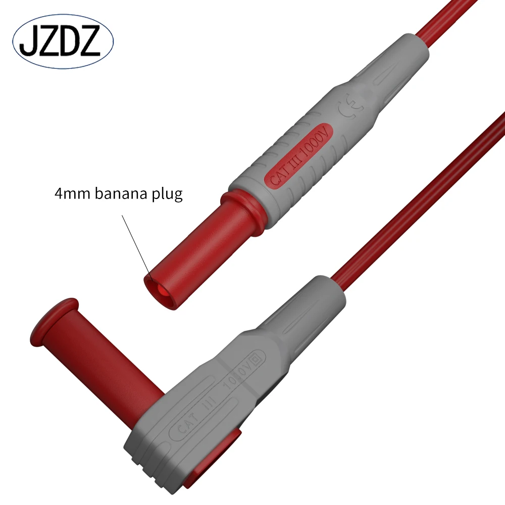 JZDZ 1 пара мультиметр тестовый провод безопасности вилка типа банан 90 градусов прямой мультиметр Тестовый Кабель 100 см J.70041