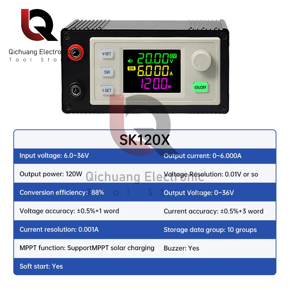 SK60X/SK120X DC6V-36V a 0-36V 5A 6A 60W 120W CNC Ajustable DC Regulador de Voltaje CV CC de Bajada del Módulo de fuente de Alimentación junta