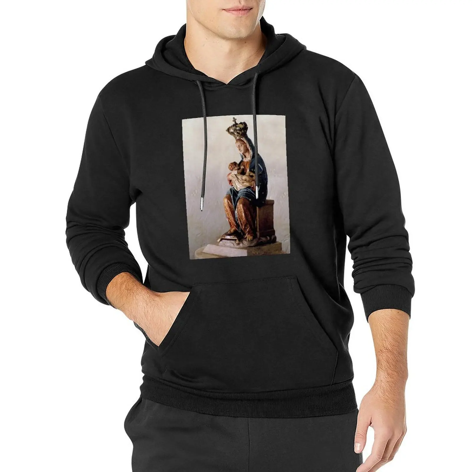 

Our Lady of La Leche (side view) Pullover Hoodie male clothes graphic hoodies