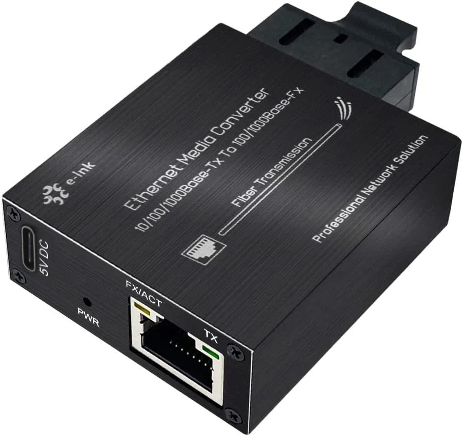 Micro Mini Gigabit SC Ethernet Media Converter, SC Fiber to RJ45  Fiber Optic Media Converter Fiber Transceiver  10/100/1000M LC