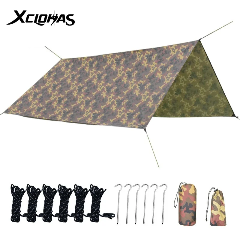 

Square Camouflage Awning Canopy Waterproof Tent Tarp Outdoor Camping Tarp Garden Canopy Sunshade Rainproof Tarpaulin Shelter Mat
