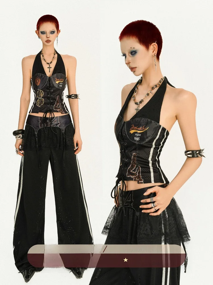 

Nico Molly American Sle Printed ter Ne Crop Top And Pants Two Piece Set for Trendy Girls Summer Collection 2025