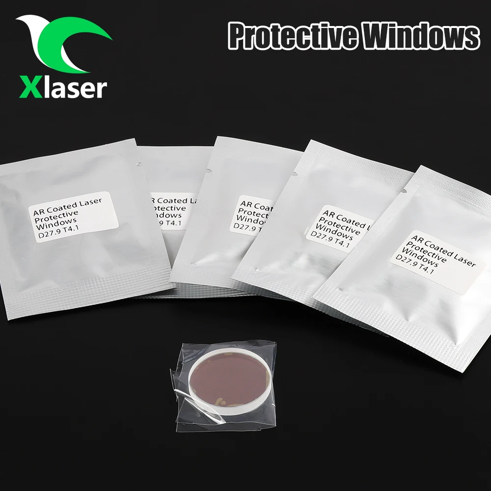 Imagem -02 - Lente de Proteção do Laser do Windows para o Corpo de Raytools Wsx Precitec Cqwy Qilin 18x2 279x41 30x5 37x7 1064nm 10 Peças por Lote