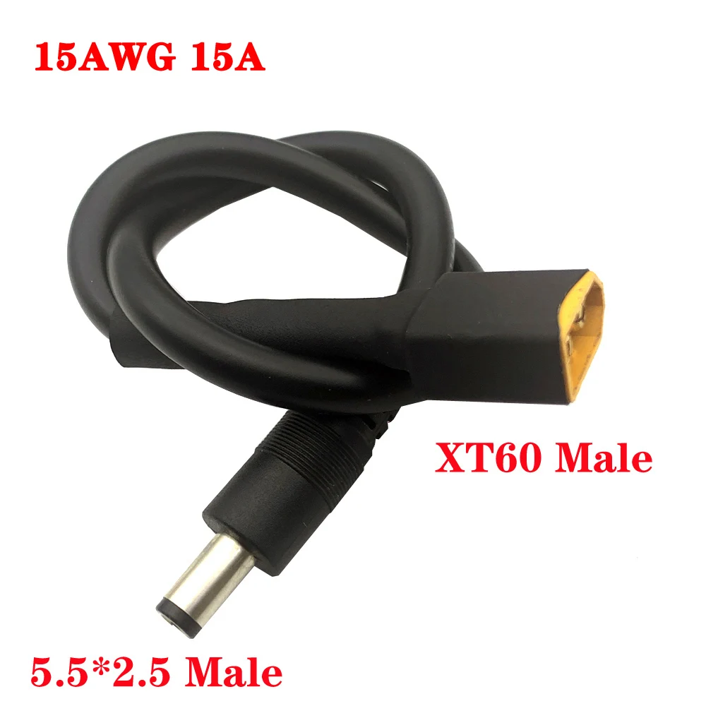 XT60 10A/15A Plug Male Female Connector to DC5525/5521 5.5*2.5 5.5*2.1 Power Cable Conversion plugs Multirotor Field