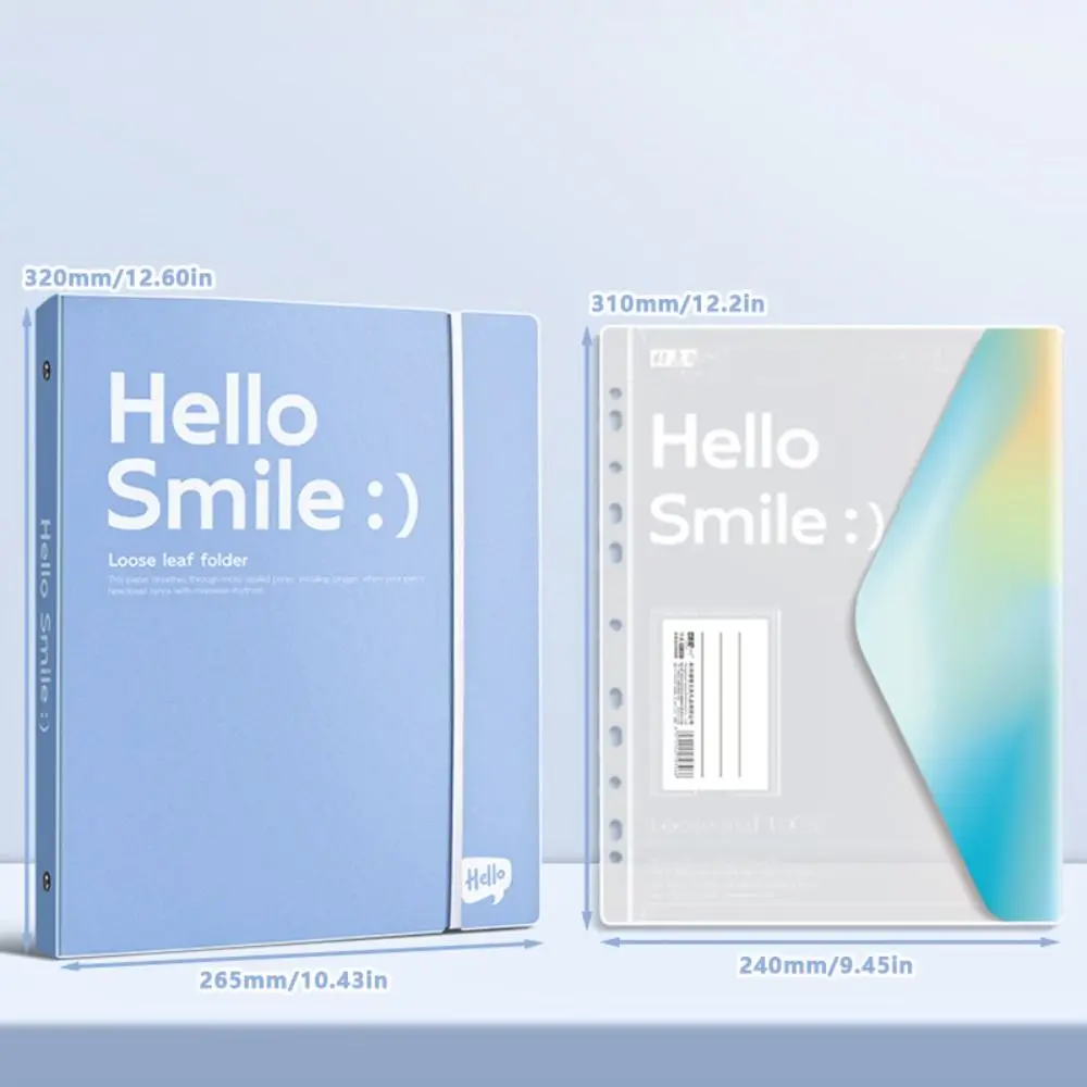 Simple Loose Leaf A4 File Folder Transparent Detachable Exam Paper Storage Bag Students Stationery File Bag Students