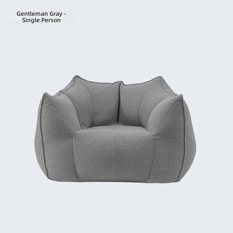 Modern Boucle Armchair Single Bean Bag Chair Vacuum Packed Compression Floor Sofa Couch for Living Room Bedroom