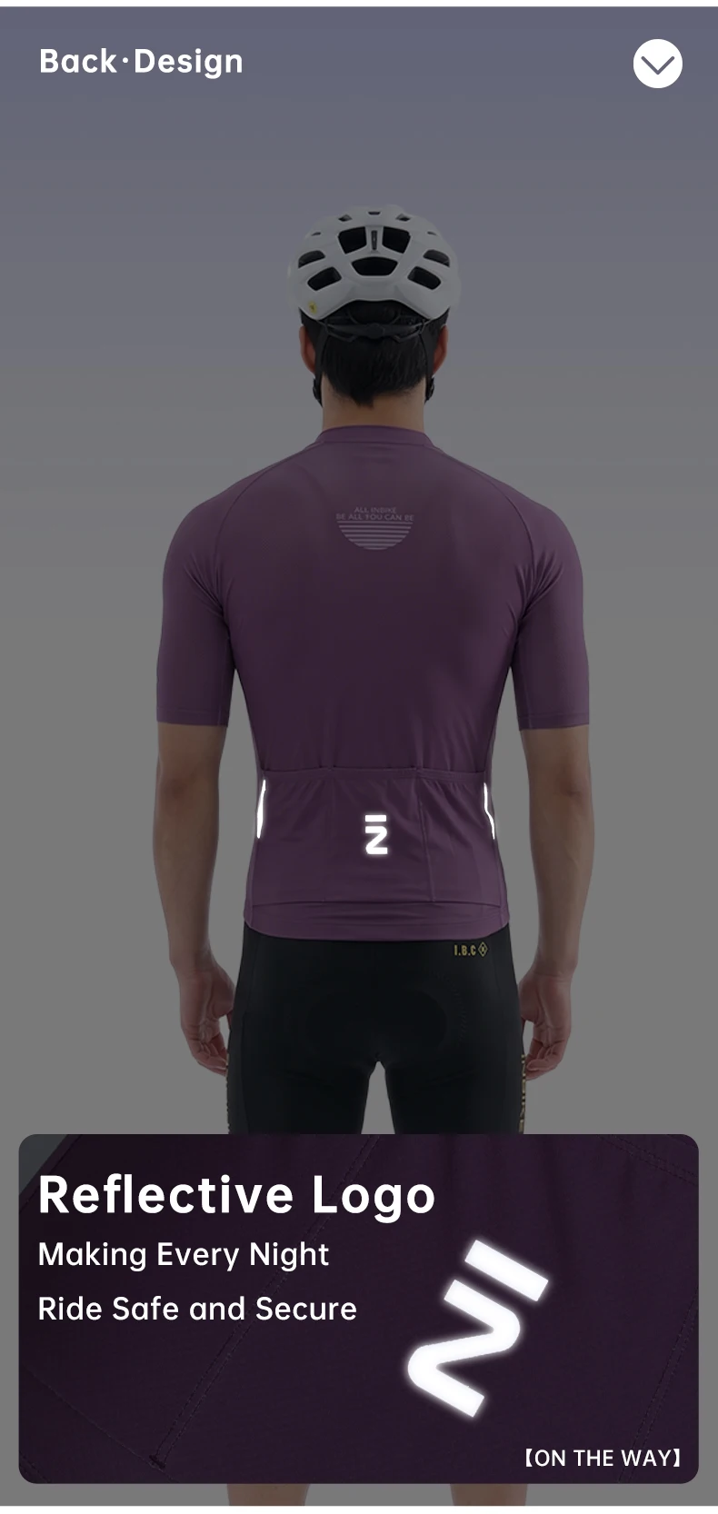 INBIKE Radtrikot Sommer Herren Kurzarm Atmungsaktiv Hochelastisch Rennrad-Shirt Schnelltrocknend Feuchtigkeitsableitend Fahrradbekleidung – Detail 6