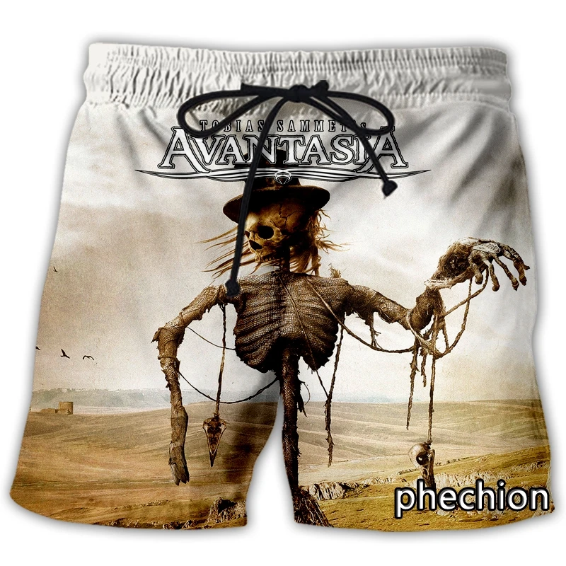 phechion New Fashion Men/Women Avantasia 3D Print Casual Shorts Novelty Streetwear Men Loose Sporting Shorts L181