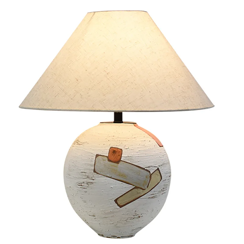 

Pottery pot table lamp model room hotel homestay designer bedroom bedside lamp new Chinese decorative ornament