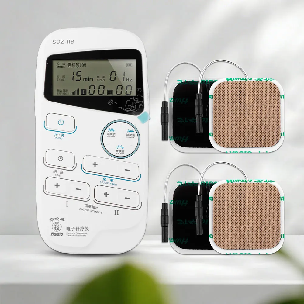 

Electronic Pulse Massage TENS For Pain Relief and Muscle Stimulator Recovery Dual Channel Acupuncturist Treatment Instrument