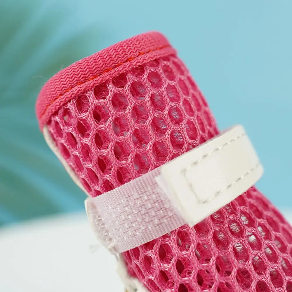 

Креативные дышащие сетчатые туфли для собак, мягкие сандалии из ПВХ для собак, противоскользящие перфорированные летние ботинки для собак