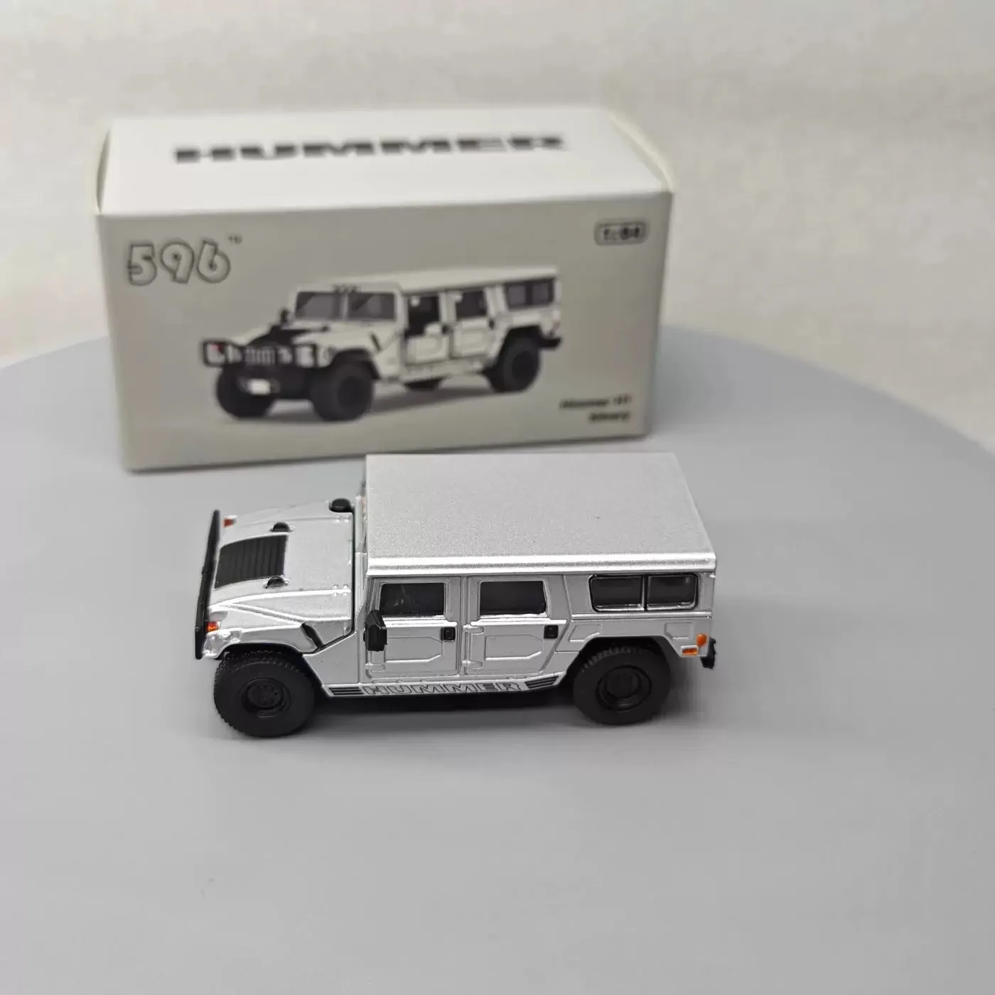 596-model 1/64 Hummer H1 terreinwagen simulatie legering automodel