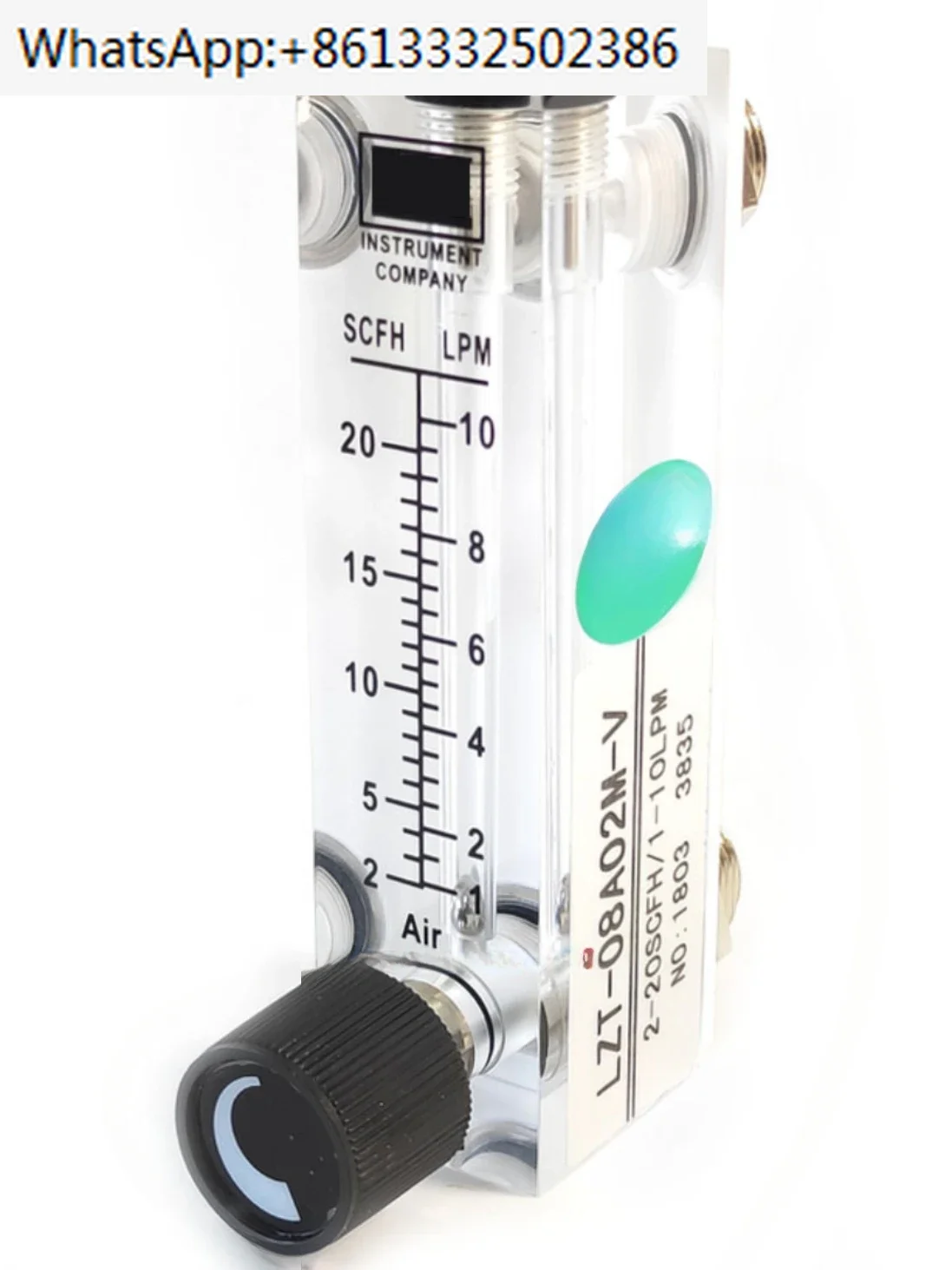 

Liquid gas float flowmeter plexiglass panel LZT-0806