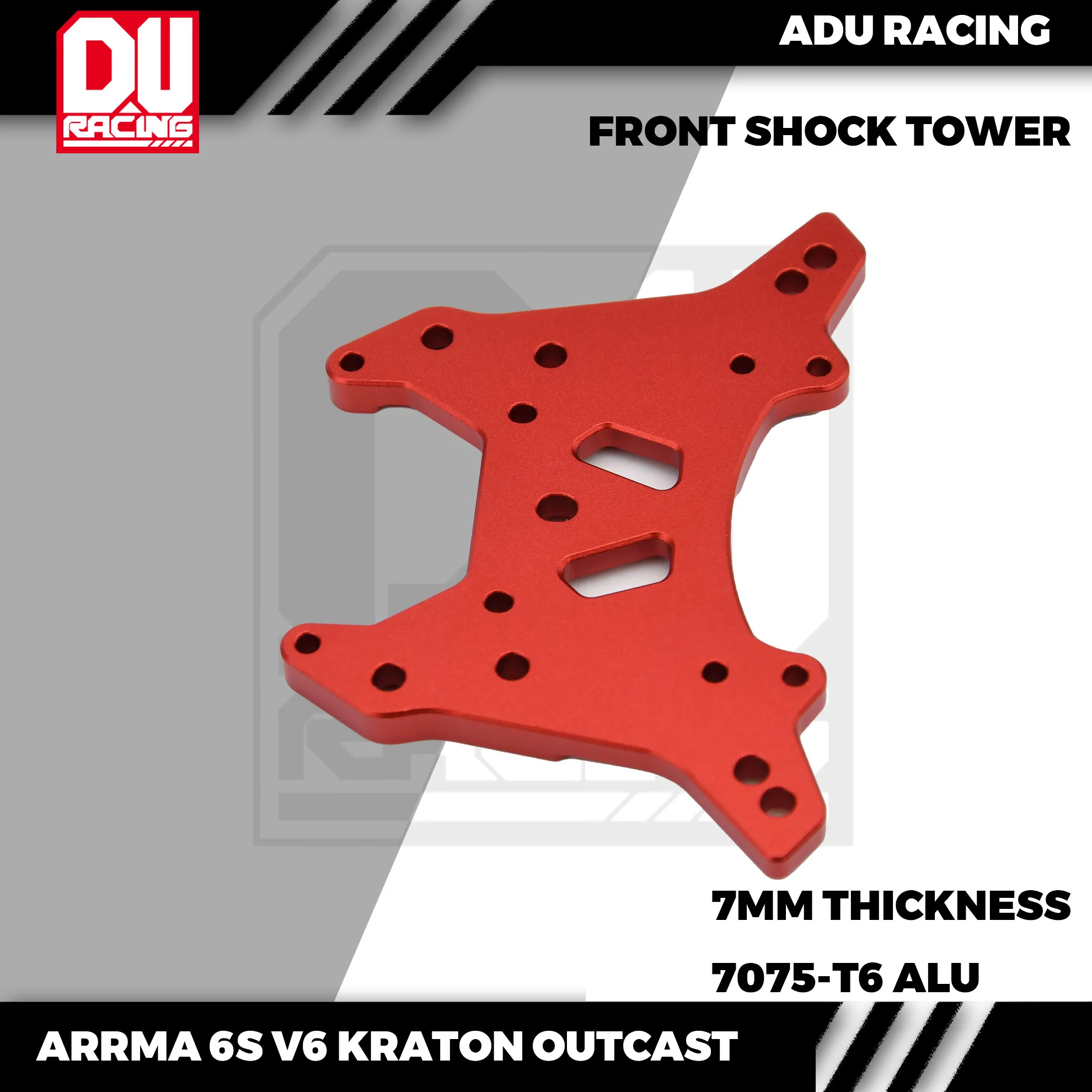 ADU Racing FRONT SHOCK TOWER CNC 7075-T6 ALUMINUM FOR ARRMA 6s V6 OUTCAST KRATON