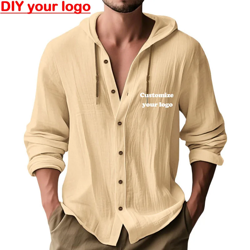 

DIY customizes your logo for men's shirts, long sleeved hoodies, sports and casual men's clothing, spring and autumn seasons