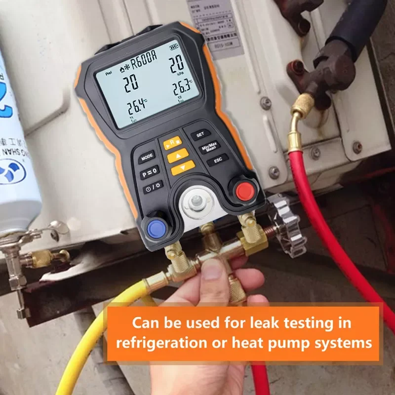 Misuratore del collettore digitale manometro di compressione per refrigerazione tonometro digitale pressione del vuoto Test della temperatura aria