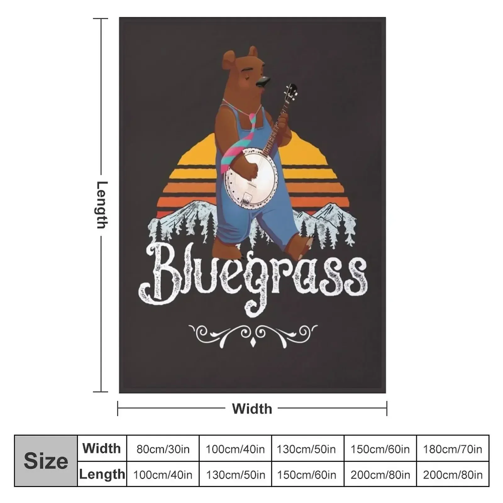 Bluegrass 5 String Banjo Gift Throw Blanket Softest Cute Blankets