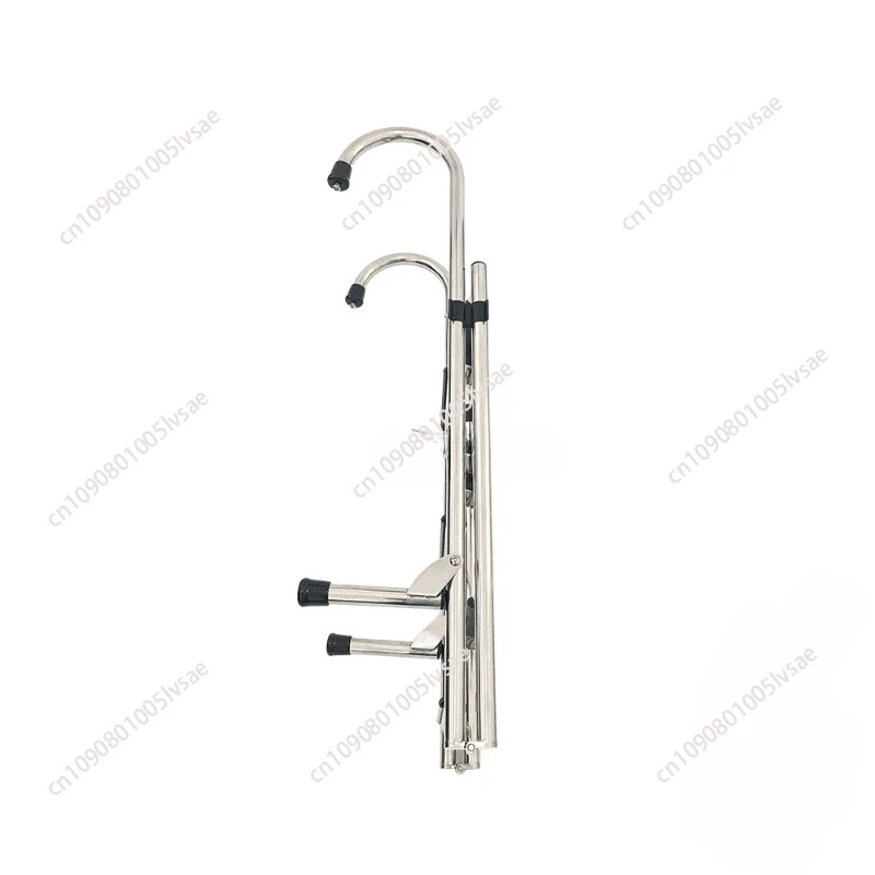 Stainless steel 304 folding launch ladder hook handrail ladder boarding ladder ship marine accessories