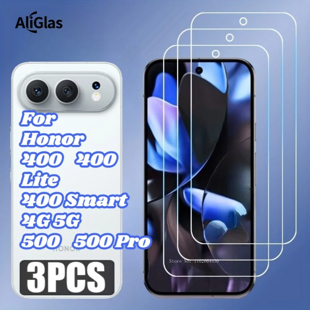 

3pcs Glossy Screen Protectors for Honor 400 Lite High Definition Tempered Glass Film For Honor 400 Smart 500 Pro Tempered Film