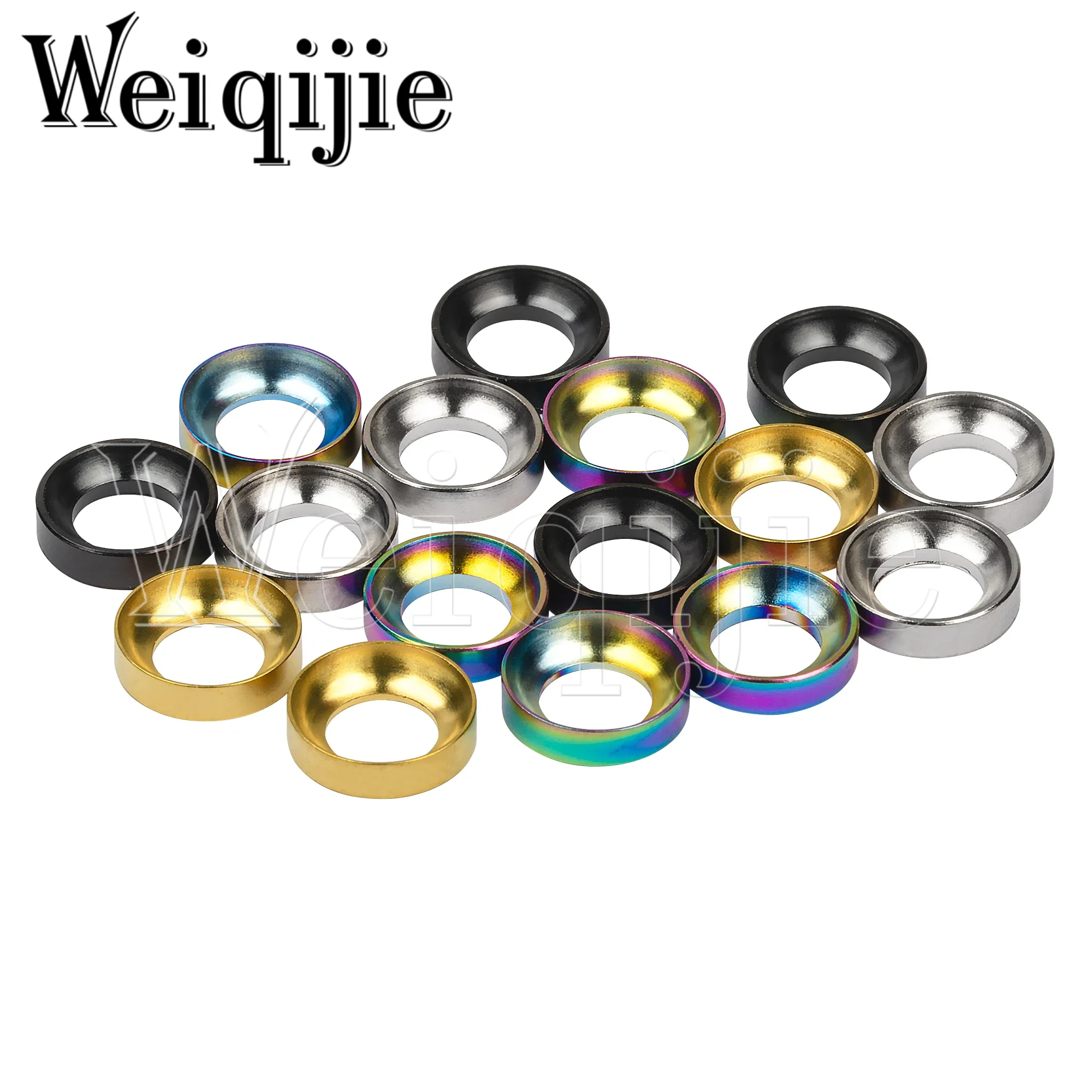 Weiqijie Titanium Bolt M6 Concave And Convex Washer Gasket for BMX Bicycle Disc Brake Modification