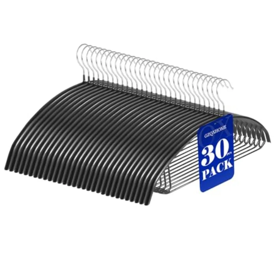 

Металлические вешалки для одежды с нескользящим ПВХ-покрытием, без выступов на плечах, со встроенным крючком для плеч и нижней перекладиной, подходят для свитеров, костюмов, шерстяной одежды.