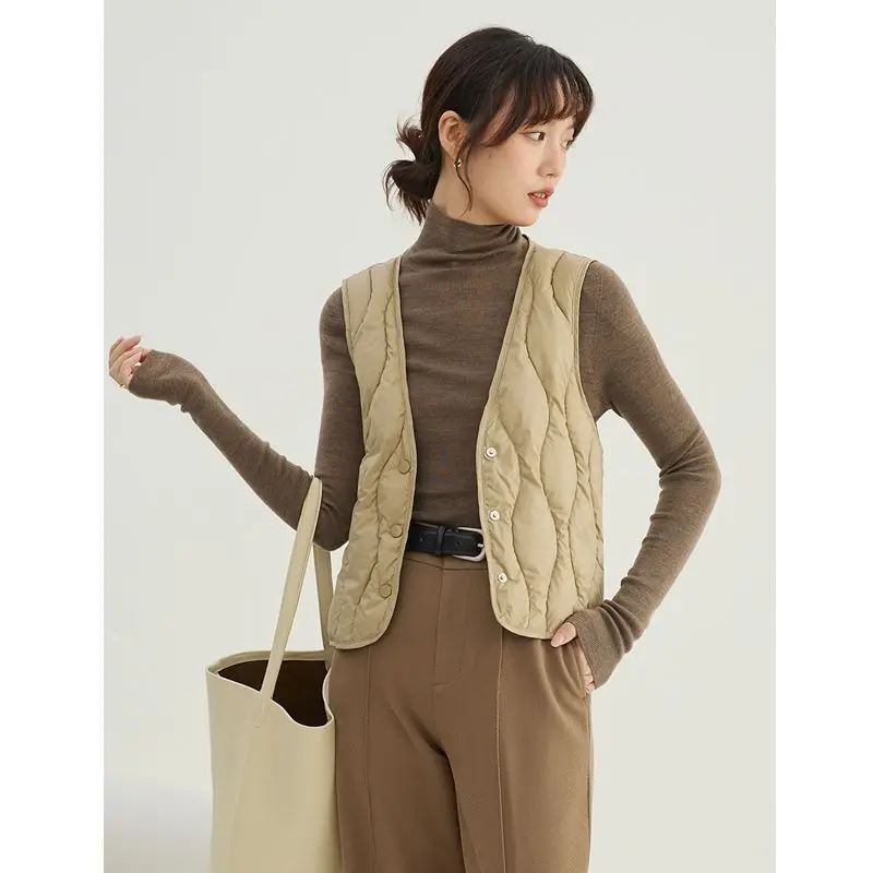 

Vests Waistcoats Thick Womens Cotton White School Autumn Corduroy Oversized Stand Collar Buttoned Grunge Style Street Urban Sexy