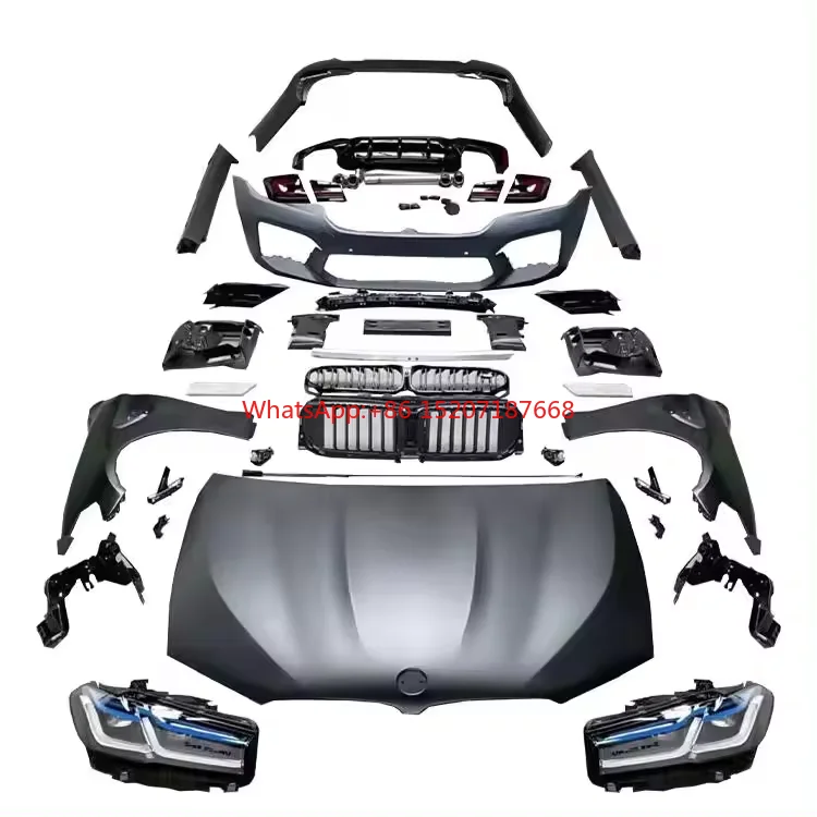 

MT Bodykit for BMW F10 Upgrade to G30 2022 Car bumpers Headlights Taillights Hood Grille Body Kit 2012-2017