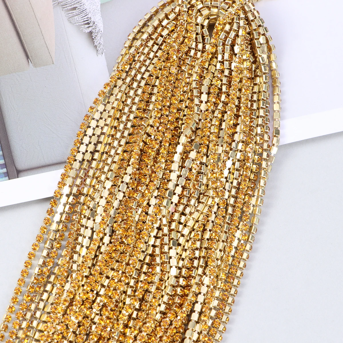 

10 M Diamond Claw Chain DIY Accessories Crystal Rhinestone Jewelry Crafts Trim Sewing for
