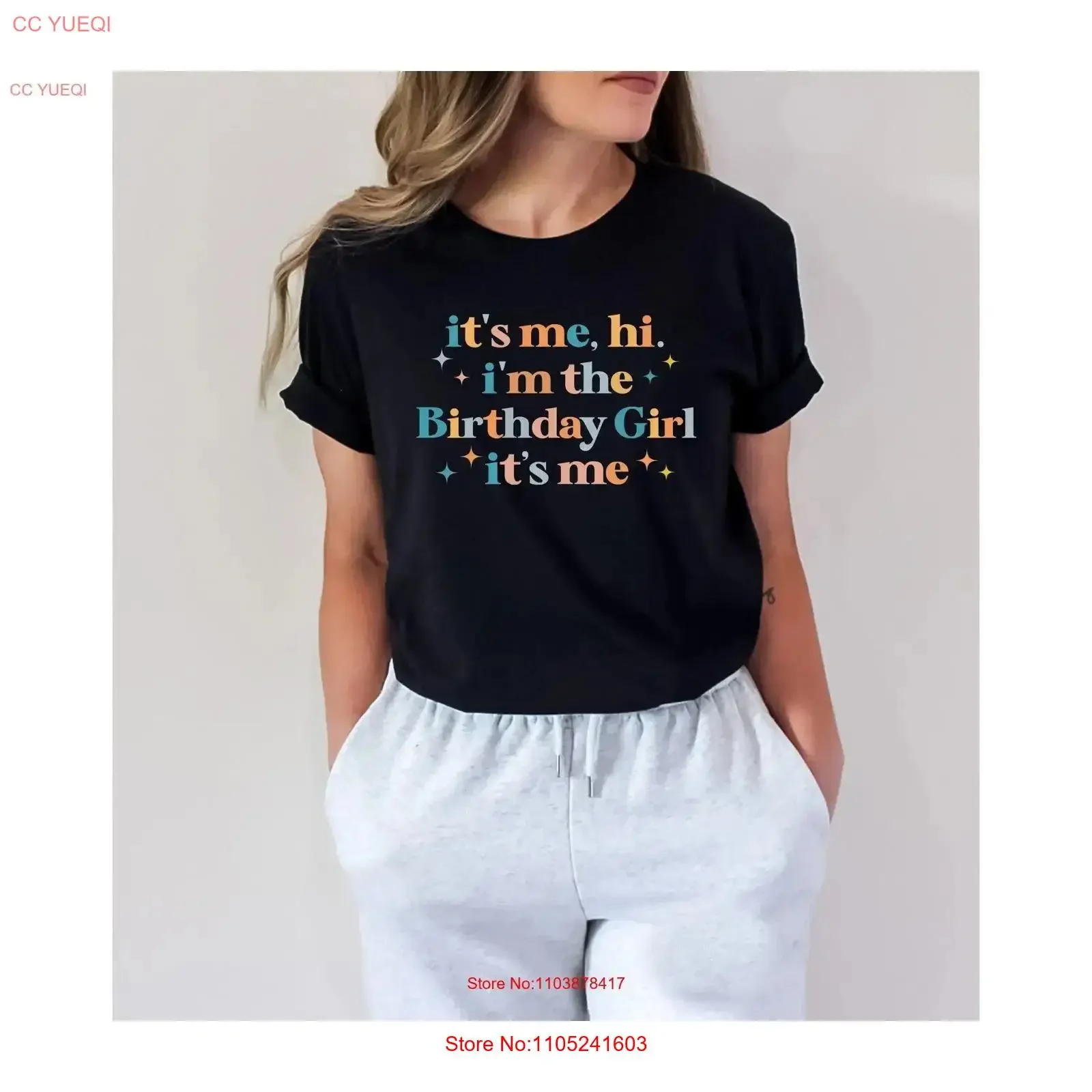 It's Me Hi I'm The Birthday Girl T Shirt Song Retro Queen Party GifT vintage Washed Comfortable Casual Stylish streetwear homme